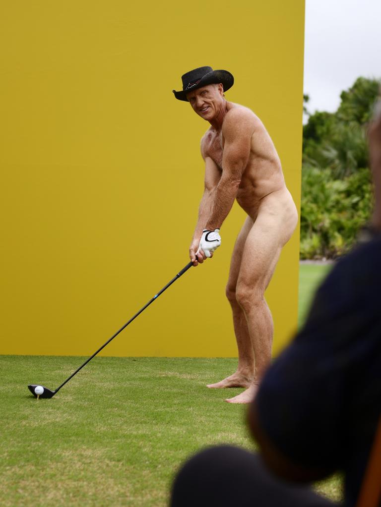 allen irish add naked golfing image