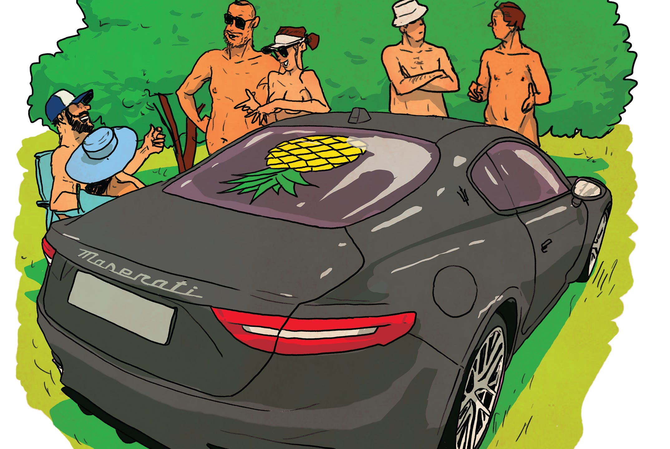 bibi fatima add naked car show image